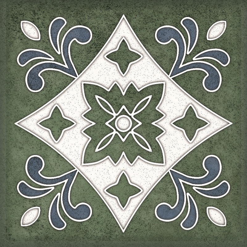 Керамическая плитка Смальта декор зеленый / Плитка Smalto décor 3 verde 15*15