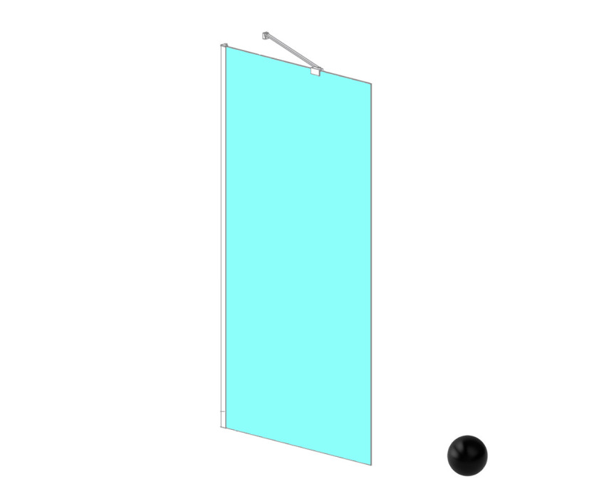 RADAWAY Idea Black PNJ 80 Frame Шторка на ванну 800-810х1500 мм, черный/прозрачный