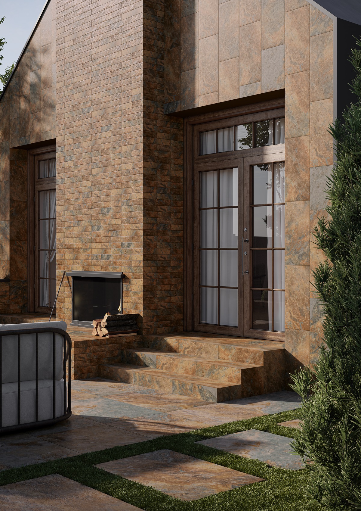 Плитка фасадная Ceramika Paradyz Ардис Раст структурная 40x6,6 (0,79)