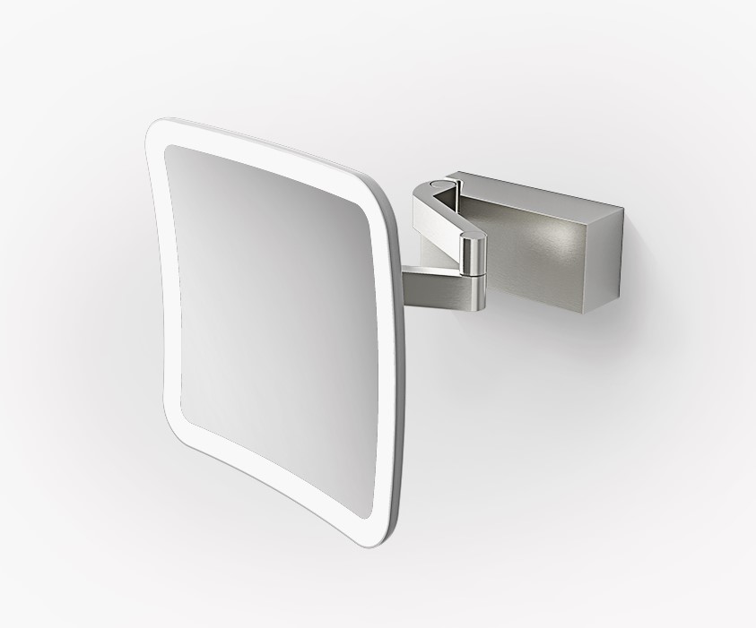 DW VISION S Зеркало настенное косметическое, 20x20x11 см, 5x, нержавеющая сталь с матовым покрытием