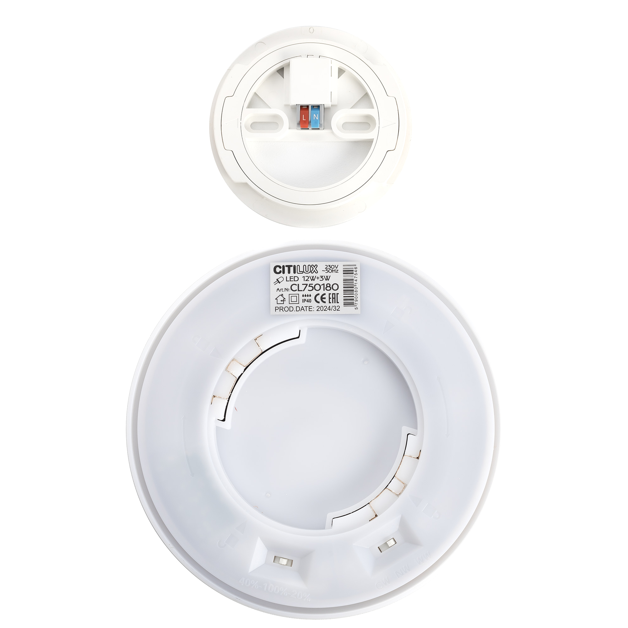 Citilux ETALON CL750180 LED Светильник с подсветкой Белый+Бук арт. 89470