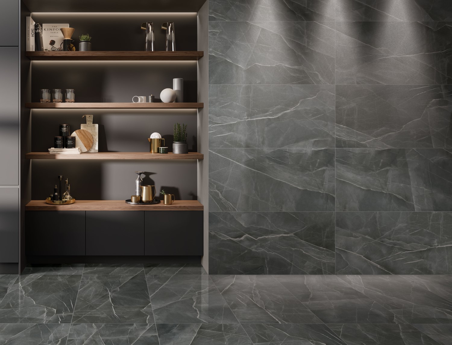 Керамогранит Vitra СитиМарбл калакатта блэк LPR 60x120 (1,44) арт. 76417