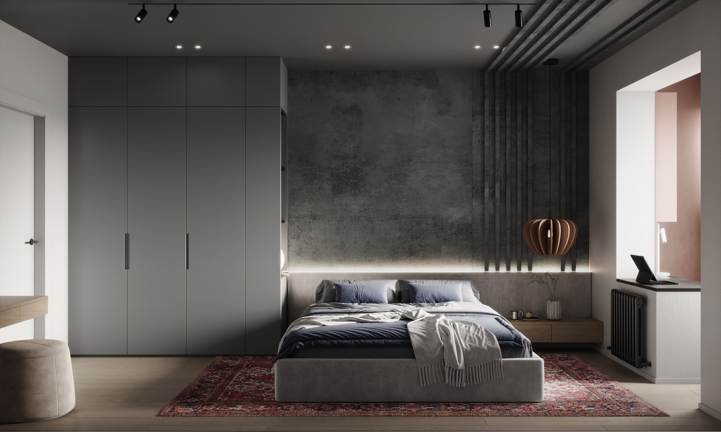 Stick cemento dark/Рейка Цемент тёмный 2800*40*25 (1кор=24шт) арт. 106455