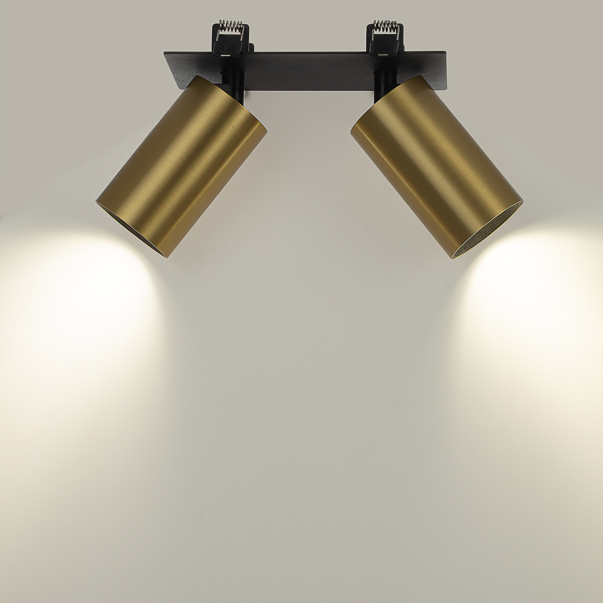 Citilux AXEL CL512D22 Спот поворотный встраиваемый двойной Латунь арт. 89822