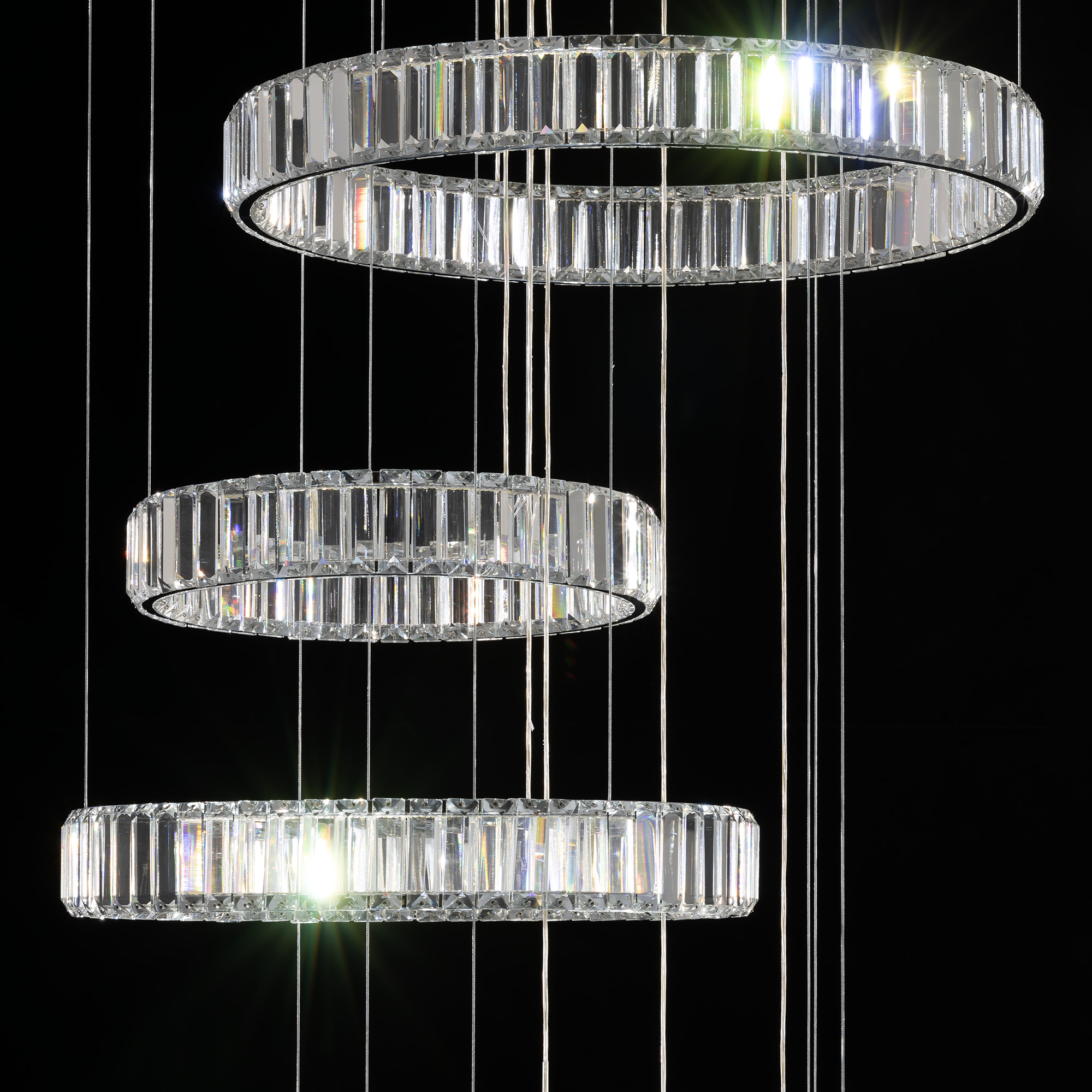 Citilux Чезаре CL338661 LED Люстра хрустальная с пультом Хром арт. 89033