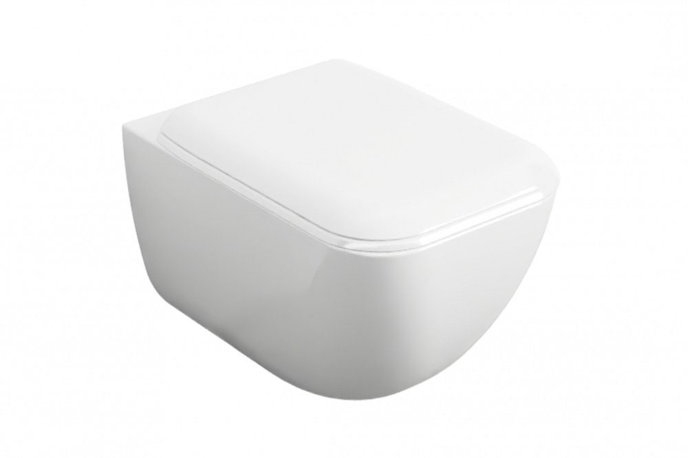 CIELO SHUI COMFORT Унитаз подвесной rimless в комплеке с креплениями 37,5x55x37,5 h, Gloss White арт. 37221