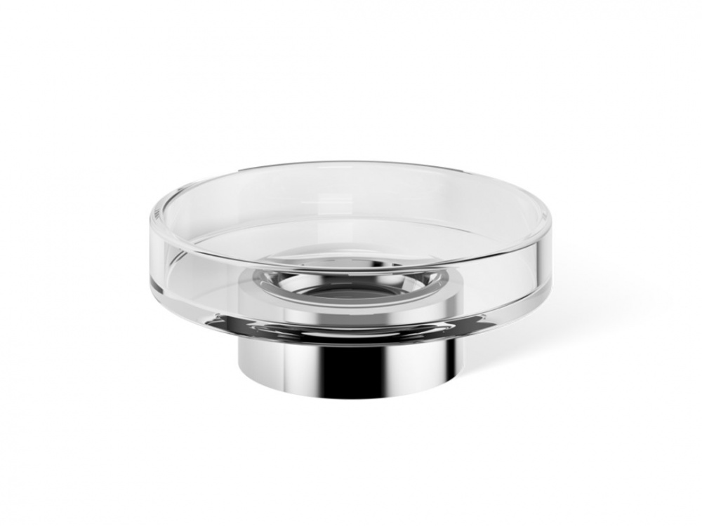 DW ROUND CENTURY STS Мыльница настольная, H4x11x11 см, Стекло/Хром