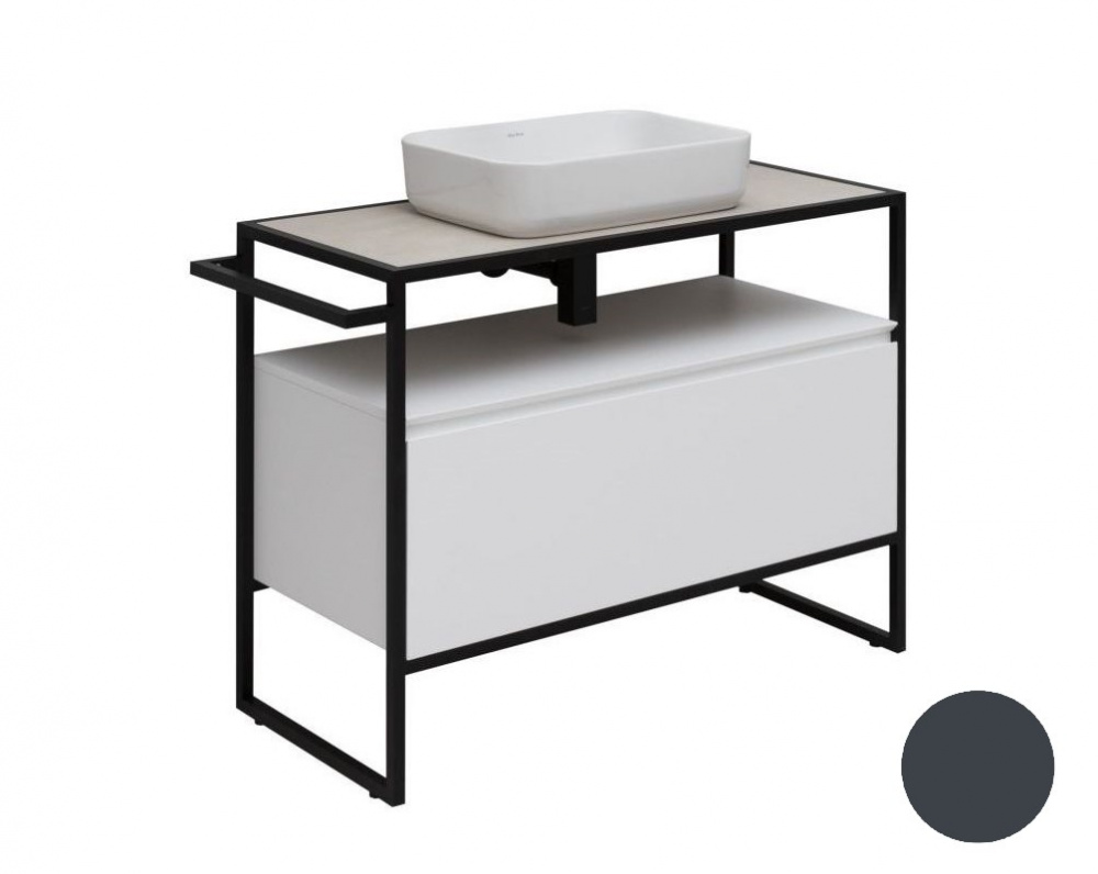 ALLEN BRAU PRIORITY Тумба 100 для раковины без столешницы, 1000x450xH760 мм, anthracite matt/черный