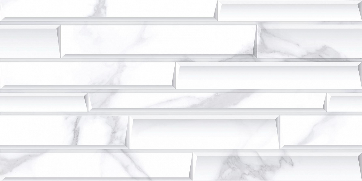 Керамическая плитка Калакатта кирпичики / Плитка 31.5*63 Calacatta bricks rel. 33