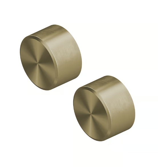 QUADRO DESIGN STEREO Внешние части запорных вентелей 2 шт, AISI316L PVD:Light Gold арт. 40169