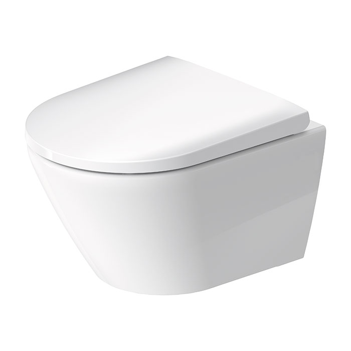 DURAVIT D-Neo Комплект: Унитаз подвесной Rimless® с сиденьем SQ, белый/хром арт. 37717