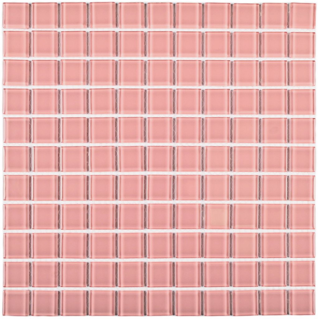 Плитка декоративная стеклянная Pink glass/Розовое стекло 4*25*25 300*300