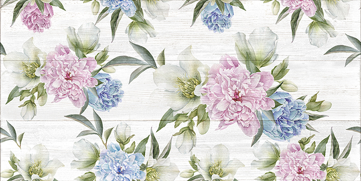 Лэнд Плитка настенная белый узор 08-00-01-2672 20х40 арт. 25151