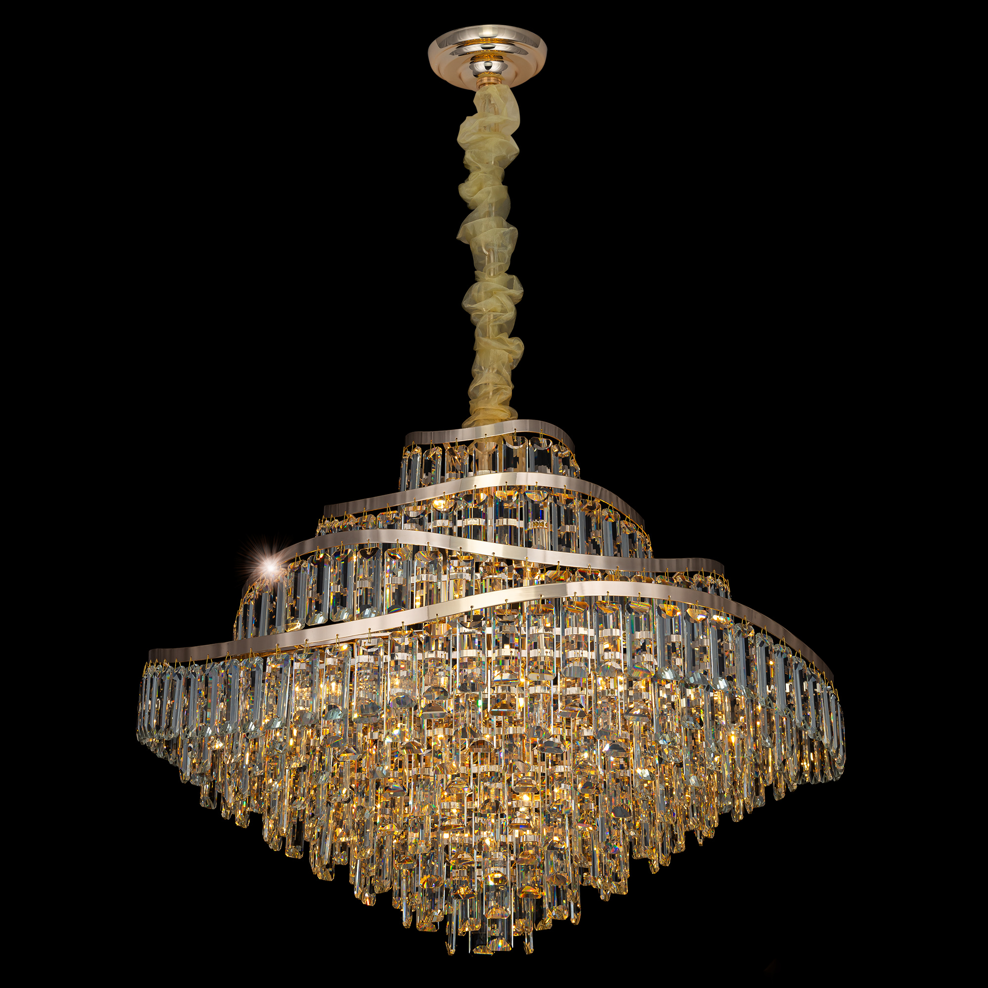 Citilux NAIAD CL315192 Люстра хрустальная подвесная Золото арт. 89461